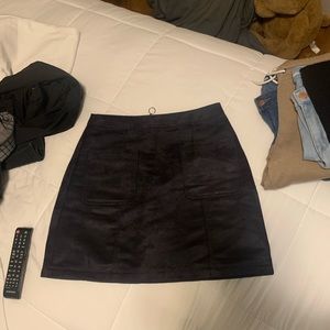 Suede skirt
